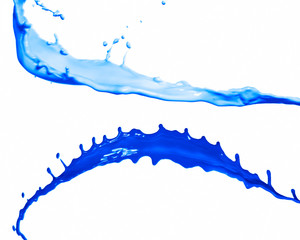 schizzi di vernice azzurra e blu