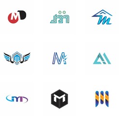 M letter logo design for company, idea, and trendy