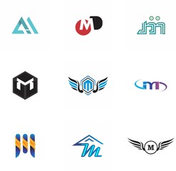 M letter logo design for company, idea, and trendy