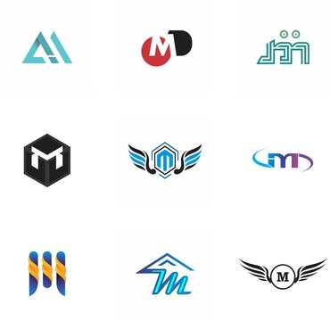 M letter logo design for company, idea, and trendy
