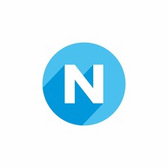 N letter logo design for graphic, typography and creative font
