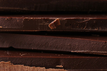background of chocolate slices