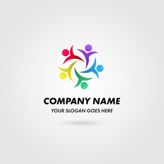 company group color logo concept