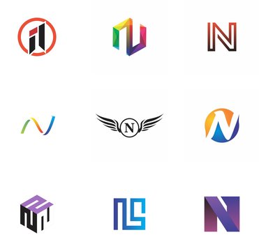 N letter logo design for company, idea, and trendy
