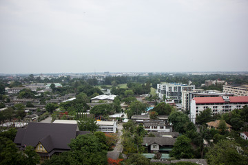 Fototapeta na wymiar Bird Eye View of Chiangmai City.