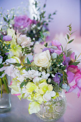 Wedding decor, floral design, circuits, design in fashion color ultraviolet.