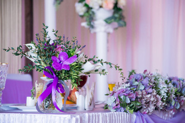 Obraz na płótnie Canvas Wedding decor, floral design, circuits, design in fashion color ultraviolet.