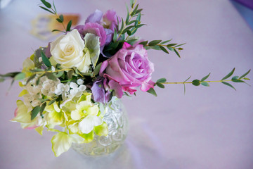 Wedding decor, floral design, circuits, design in fashion color ultraviolet.