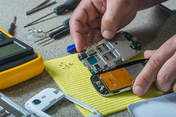 Broken cell phone repair