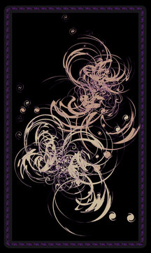 Tarot cards - back design.  Abstract pattern