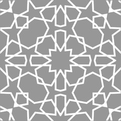 Geometric arabic seamless pattern. Abstract islamic vector background.