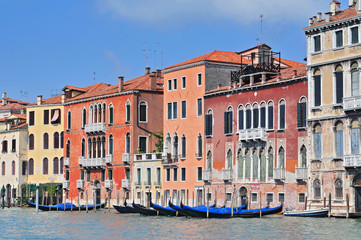 Obraz premium Famous water street Grand Canal in Venice Italy.
