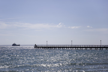 Pier on Mediterranean sea at Limassol