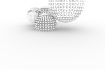 Spheres, modern style soft white & gray background. Abstract, dreamy, art & graphic.