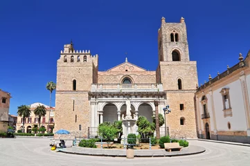 Fotobehang Cathedral Santa Maria Nuova of Monreale near Palermo in Sicily Italy. © GISTEL