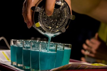 cocktails in the bar for the watermark