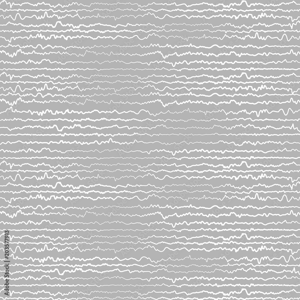 Leinwandbilder Abstract White and grey Random chaotic lines textures. Grunge overlay texture zig-zag random lines with copy space. Vector illustration