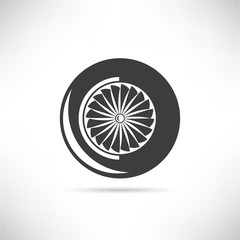 jet engine turbine, wind turbine icon
