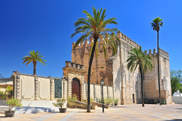 Fototapeta na wymiar Alcazar in the town of Jerez de la Frontera, Costa de la Luz, Province of Cadiz, Andalusia.