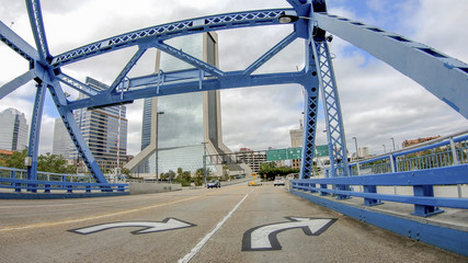 Main Street Bridge as seen from a moving car, Jacksonville, Florida - USA