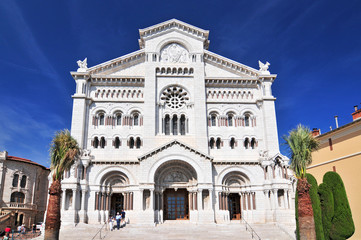 Fototapeta na wymiar St. Nicholas Cathedral, Monaco Cathedral, Monaco Ville, Old Town, Le Rocher (The Rock), Monaco, Cote d'Azur, Europe.