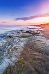 Colourful sunrise in tuscany