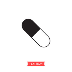 Medication vector icon, drugs symbol. Trendy, simple flat sign illustration for web