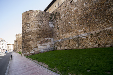 Fototapeta na wymiar Walls of Leon, Spain.