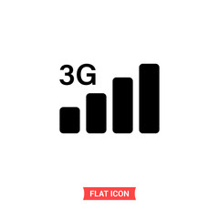 3G vector icon, phone connection symbol. Trendy, simple flat sign illustration for web