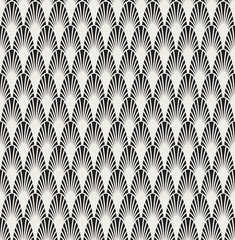 Seamless Geometric Art Deco Pattern. Abstract vector floral background.