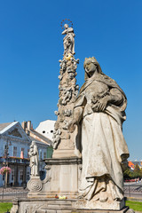 Fototapeta na wymiar Sculpture Immaculata or Plague Column in Kosice, Slovakia.