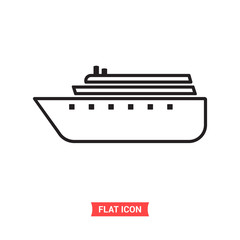 Ship vector icon