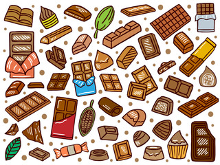 hand drawn chocolate doodle