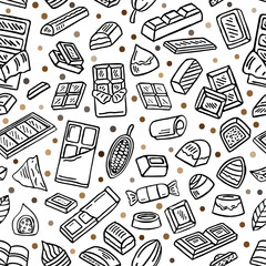 chocolate doodle seamless background