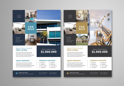 Real Estate Advertising Flyer Layout