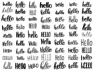 set of hello lettering © vitalka_ka