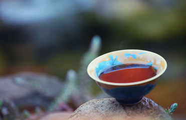 Black Chinese Tea Run River