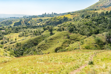 Fototapeta na wymiar View back to start from the trail to Nandis waterfal