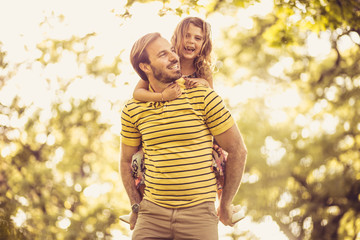 Fototapeta premium Happy with my Daddy.