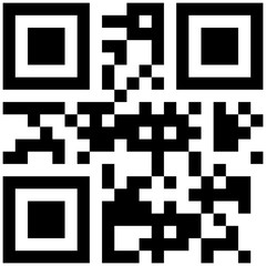 Vector QR code with text "Hello"