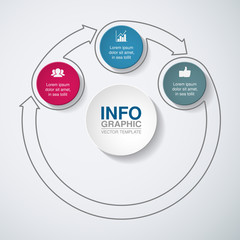 Vector infographic template for diagram, graph, presentation, chart, business concept with 3 options.