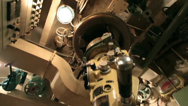 periscope on main command post submarine inside sequence