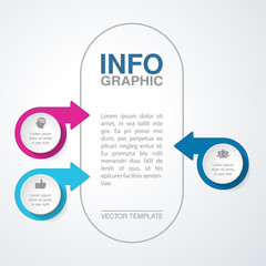 Vector infographic template for diagram, graph, presentation, chart, business concept with 3 options.