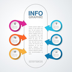 Vector infographic template for diagram, graph, presentation, chart, business concept with 6 options.