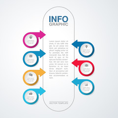 Vector infographic template for diagram, graph, presentation, chart, business concept with 7 options.