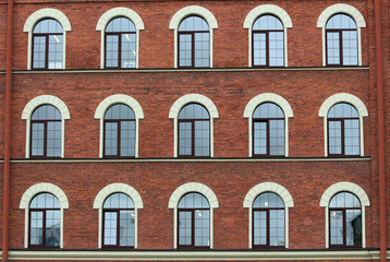 arched brick house windows