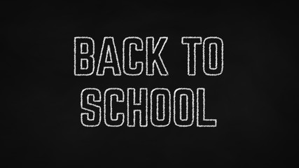 Back to school text on chalkboard education concept 