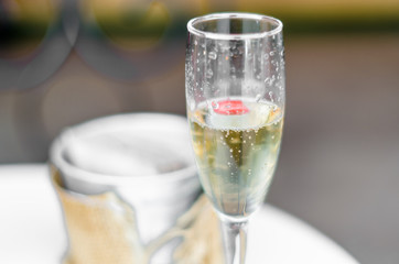 Glasses of Spanish cava