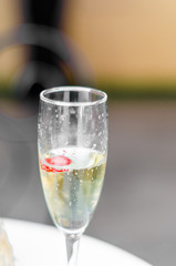 Glasses of Spanish cava