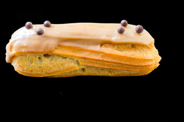 Delicious eclair background